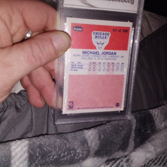 1986 Fleer Michael Jordan #57 Rookie Card - Picture 4 of 4